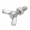 Uxcell 10pcs M6-1x20mm Wing Butterfly Screws Bolts With Nuts 304 Stainless Steel Bolt Thumb Hand