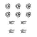 M10 Serrated Flange Nuts 10mm X 1 5mm Pitch Zinc Plated Iron Locking Hex 10 Pack 