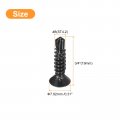 Uxcell St4 2x19mm Sheet Metal Screws 100pcs Black Oxide Zinc Plating Flat Head Phillips Drive Self Drilling