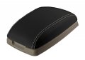 Autoguru Pvc Leather Console Lid Armrest Cover Beige Stitch For Kia Sorento 2004-2009 