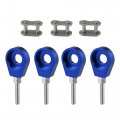 X Autohaux 4pcs 12mm Dia Hole Blue Metal Chain Axle Adjuster Tensioner With 420 Connector Links For Motorcycle Honda Xr Crf 50