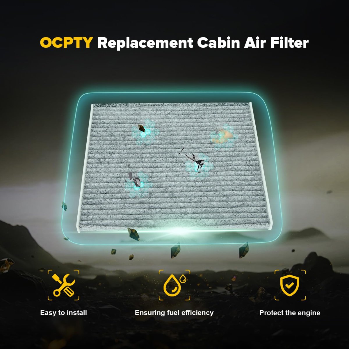 Cabin Air Filter Cp819 Cf11819 3sf79-aq000 97133-3saa0 19130294 Cf10742 For 2010-2017 Chevrolet Gmc Terrain 2011-2019 Hyundai