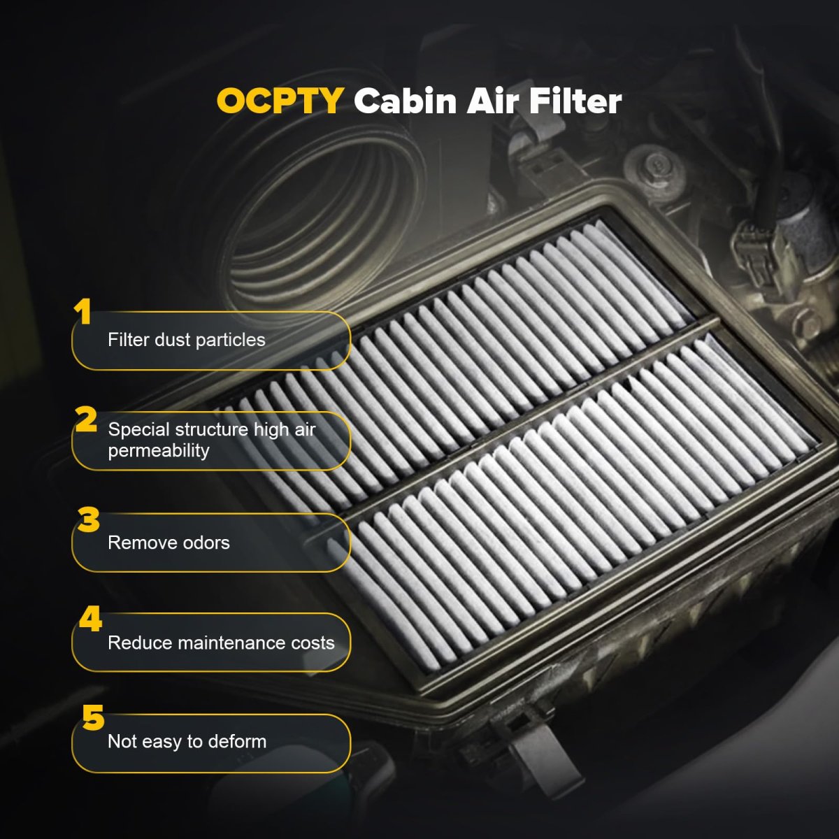 Cabin Air Filter Cp819 Cf11819 3sf79-aq000 97133-3saa0 19130294 Cf10742 For 2010-2017 Chevrolet Gmc Terrain 2011-2019 Hyundai