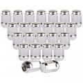 24pcs Chromeplated Wheel Lug Nuts Spline Closed End Socket Thread 7 16-20 Nut For Chevrolet Gmc Toyota 