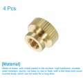 Uxcell Knurled Thumb Nuts 4pcs M6 X D14mm H11mm Brass High Head Blind Hole With Collar Round Knobs Fasteners For 3d Printer