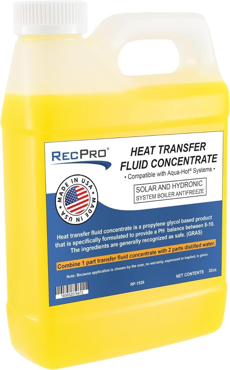Recpro Rv Heat Transfer Fluid Super Concentrate Solar And Hydronic System Antifreeze For Aqua Hot Heating Systems Non-toxic 4