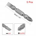 Uxcell 5 Pcs Ph2 Sl6 Magnetic Double Ended Screwdriver Bit 1 4 Inch Hex Shank 97-inch Long S2 Power Tool
