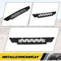 Kuafu Upper Grille Lower Compatible With 2015-2017 Ford Mustang Replacement For Fr3z8200ba Fr3z17k945ba Front Bumper Grill