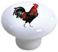 Carolina Hardware And Decor 2296 Gorgeous Rooster Ceramic Cabinet Drawer Knob 