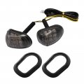 Anxingo 2pcs 12v Amber Motorcycle 9 Led Flush Mount Turn Signals Indicators Blinker Light Suitable For All Motorcycles