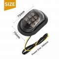 Anxingo 2pcs 12v Amber Motorcycle 9 Led Flush Mount Turn Signals Indicators Blinker Light Suitable For All Motorcycles