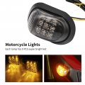 Anxingo 2pcs 12v Amber Motorcycle 9 Led Flush Mount Turn Signals Indicators Blinker Light Suitable For All Motorcycles