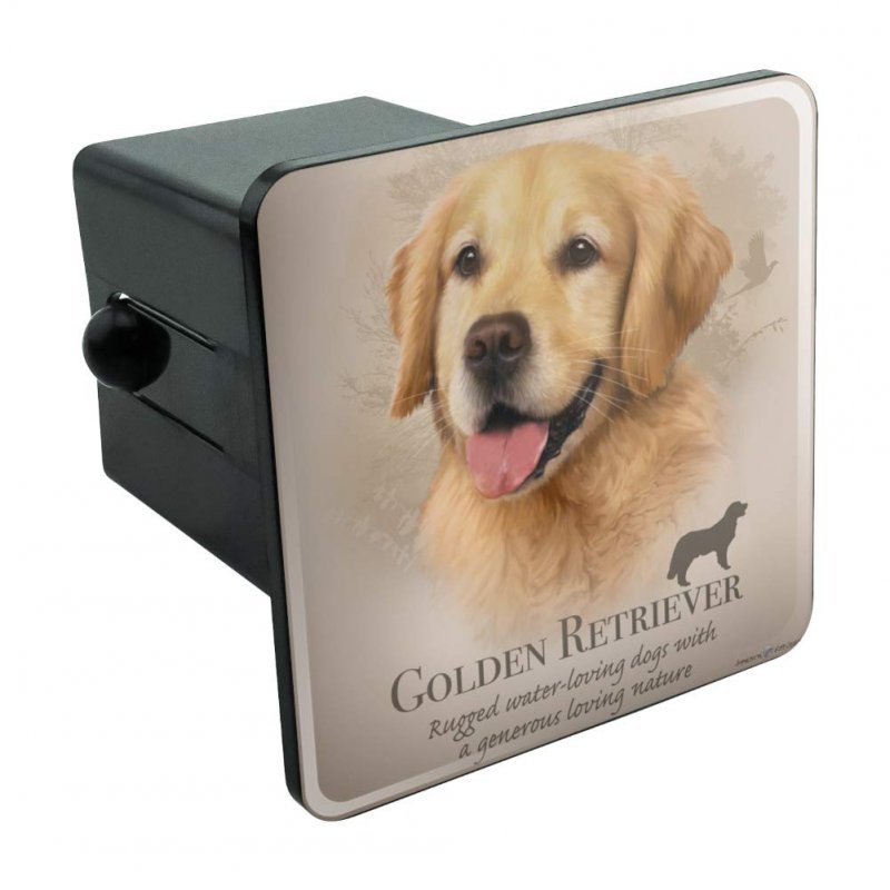 Golden Retriever Dog Breed Tow Trailer Hitch Cover Plug Insert