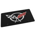 Eurosport Daytona- For 1996-2004 Chevrolet Corvette C5 Flags Carbon Steel License Plate 