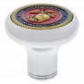 United Pacific 22963 Deluxe Military Medallion Air Valve Knobs Marine 