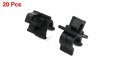 Uxcell Vehicle Car 10mm Hole Black Plastic Hood Prop Rod Clips Rivet 20 Pcs