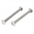 Uxcell M5 X 50mm Metal Albums Binding Screws Posts Interscrews Silver Tone 6pcs