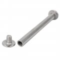 Uxcell M5 X 50mm Metal Albums Binding Screws Posts Interscrews Silver Tone 6pcs