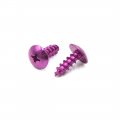 Uxcell 29 Pcs Universal Motorcycle Scooter Round Cross Head Screws Bolts Purple 4mm Thread Dia