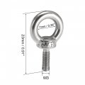 Uxcell Lifting Eye Bolt M3 X 9mm Male Thread 304 Stainless Steel For Hanging Pack Of 10