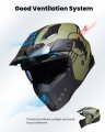 Ilm Open Face Motorcycle 3 4 Half Helmet For Men And Women Vintage Retro With Visor Moped Atv Cruiser Scooter Dot Model Z302
