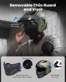 Ilm Open Face Motorcycle 3 4 Half Helmet For Men And Women Vintage Retro With Visor Moped Atv Cruiser Scooter Dot Model Z302
