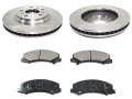 Front Semi-metallic Brake Pad And Rotor Kit Compatible With 2006-2011 Buick Lucerne 