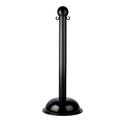 Heavy Duty Plastic Stanchion Black W C-hooks 