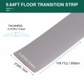 Uxcell Peel And Stick Floor Edging Trim Strip 2 Wide Pvc Laminate Door Flat Divider For Doorway Width Less Than Inch Grey 9