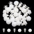 Uxcell 30pcs White Plastic Rivets Fastener Retainer Push Type Clips Fit For 9mm Hole