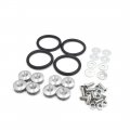 Uxcell 8pcs Silver Tone Quick Release Bumper Trunk Hatch Lid Fastener Kit For Car