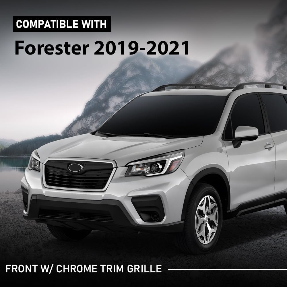 Front Bumper Grille With Chrome Trim For Subaru Forester 2019 2021 Part Number 91121sj110