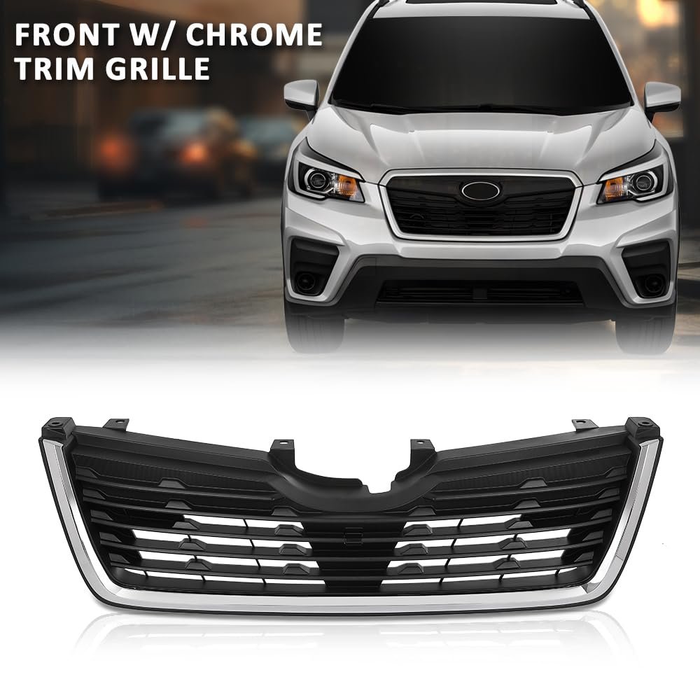 Front Bumper Grille With Chrome Trim For Subaru Forester 2019 2021 Part Number 91121sj110