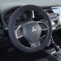 Bdk Ergonomic Leather Grip Steering Wheel Cover Soft Plush Memory Foam For Standard Size Wheels 14 5-15 Inch Black 