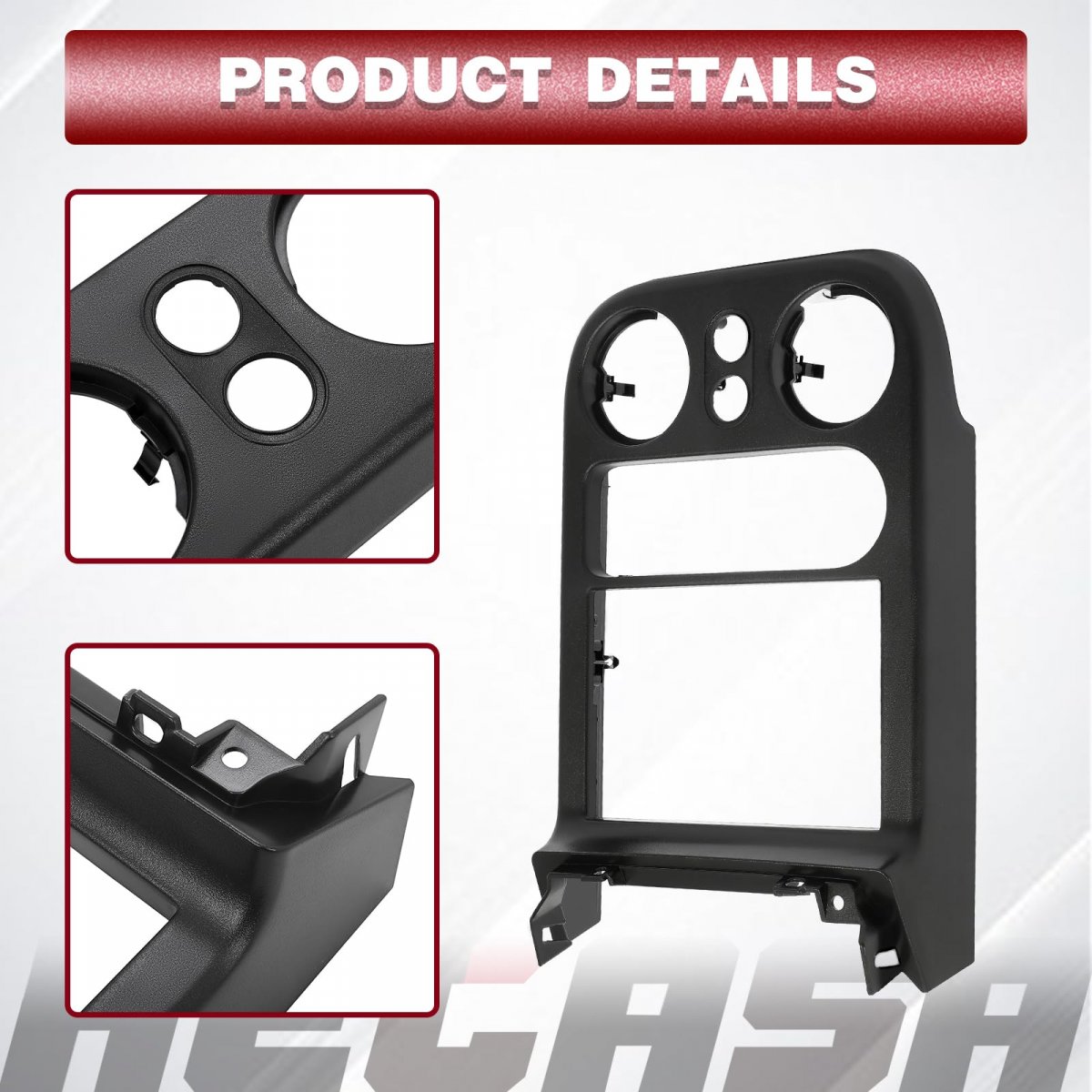 Hecasa Dash Bezel For 1990-1993 Mazda Miata Replacement Na01-55-210b-00 Center Control Dashboard Trim Cover Panel Plastic Black