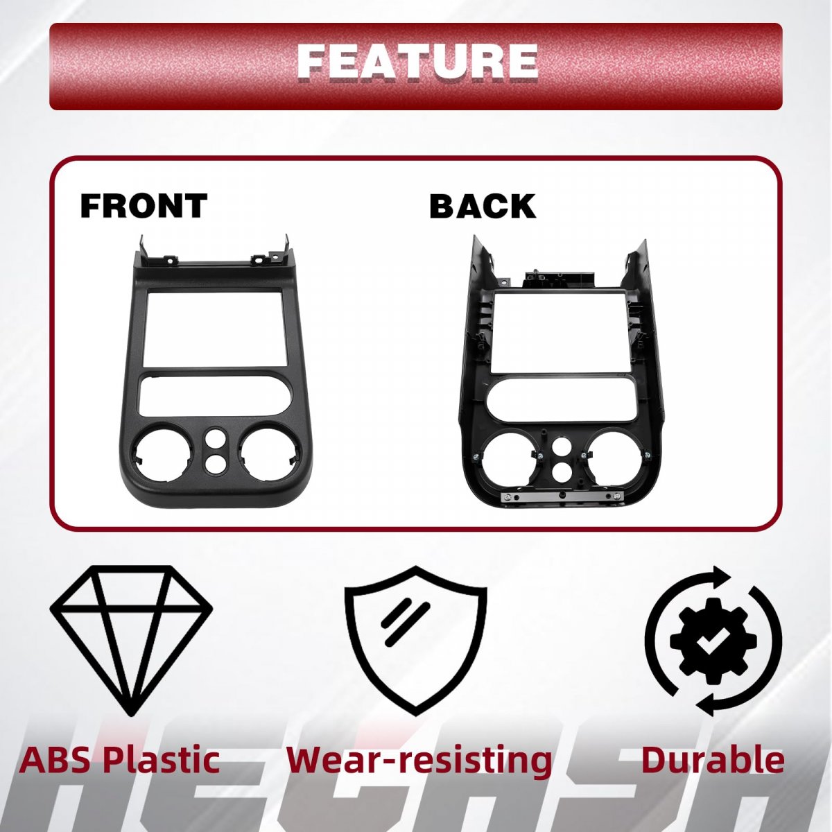 Hecasa Dash Bezel For 1990-1993 Mazda Miata Replacement Na01-55-210b-00 Center Control Dashboard Trim Cover Panel Plastic Black