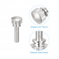 Uxcell Knurled Thumb Screws M4x16mm Brass Shoulder Bolts Grip Knobs Fasteners Nickel Plated 10pcs