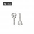 Uxcell Knurled Thumb Screws M4x16mm Brass Shoulder Bolts Grip Knobs Fasteners Nickel Plated 10pcs