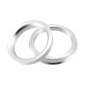 Acropix 57 1mm To 66 Universal Car Hub Centric Rings Silver Tone Pack Of 2 