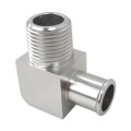 90a Deg Heater Hose Fitting 1 2 Npt To 5 8 Barb Chrome Billet Aluminum