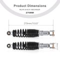 Dual Rear Shock Absorbers With Adjustable Spring Preload 270mm Length 10mm Mounting Hole For Chinese Gy6 Scooter Mopeds Taotao