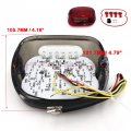Httmt Bright Led Tail Brake Turn Light For 99-07 H-d Sportster Softail Dyna Lay Red