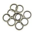 10pcs Engine Oil Crush Washers Drain Plug Gaskets 22mm Id 30mm Od Bronze Tone For Car 