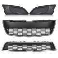 Front Bumper Upper Grille Lower Grill Fog Light Covers For Chevy Sonic 2012 2013 2014 2015 2016 95215846 95227395 Gm1036139 