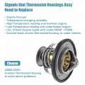 X Autohaux 25500-23001 Engine Coolant Thermostat Housing Assembly For Hyundai Tucson 2005-2015 Sonata Elantra Accent