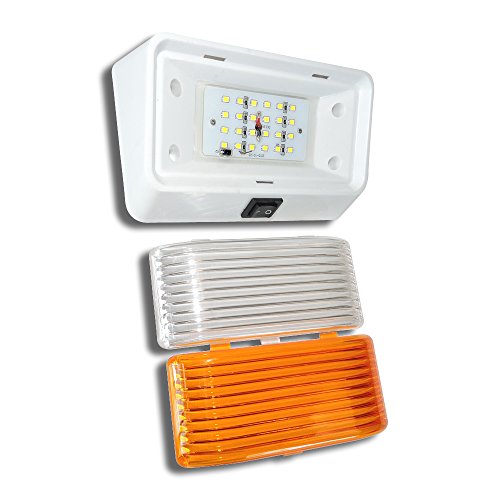 Rv Exterior Porch Utility Light With Switch 12v 300 Lumen Led Lighting Fixture For Rvs Trailers Campers 5th Wheels White Base