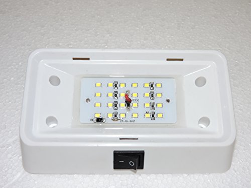 Rv Exterior Porch Utility Light With Switch 12v 300 Lumen Led Lighting Fixture For Rvs Trailers Campers 5th Wheels White Base