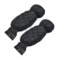 Econour Ice Scraper Mitt For Car Windshield Waterproof Warm Glove With Thick Fleece Lining And Snow Foam Grip Scratch-free 