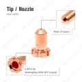Pch-25 Torch Electrode 9-6006 Tip 9-4476 Gas Distributor 9-6007 Kit For Thermal Dynamics Plasma Air Cutting Consumables 35pcs