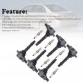 Topteng 6x Ignition Coils Spark Plugs Uf5 For Benz C0 C280 2 5l V6 2006-07 C300 3 0l 2008-12 C350 3 2006-2011 E550 5 V8